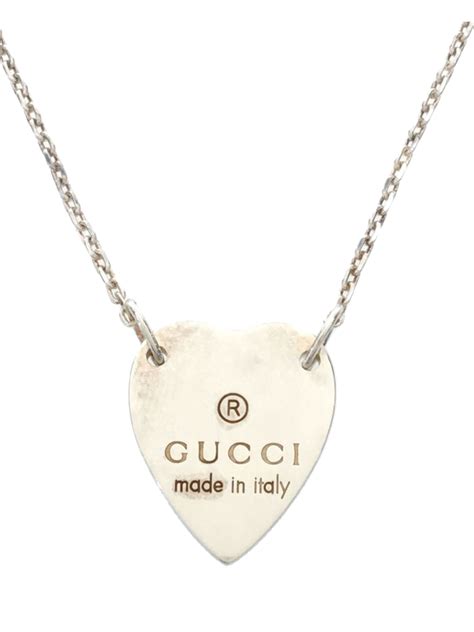 Authentic Gucci necklace G motif plate AG925 Women From Japan